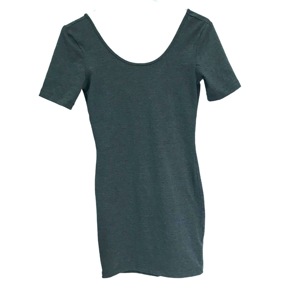 Stretchy Minidress with Plunge Back
